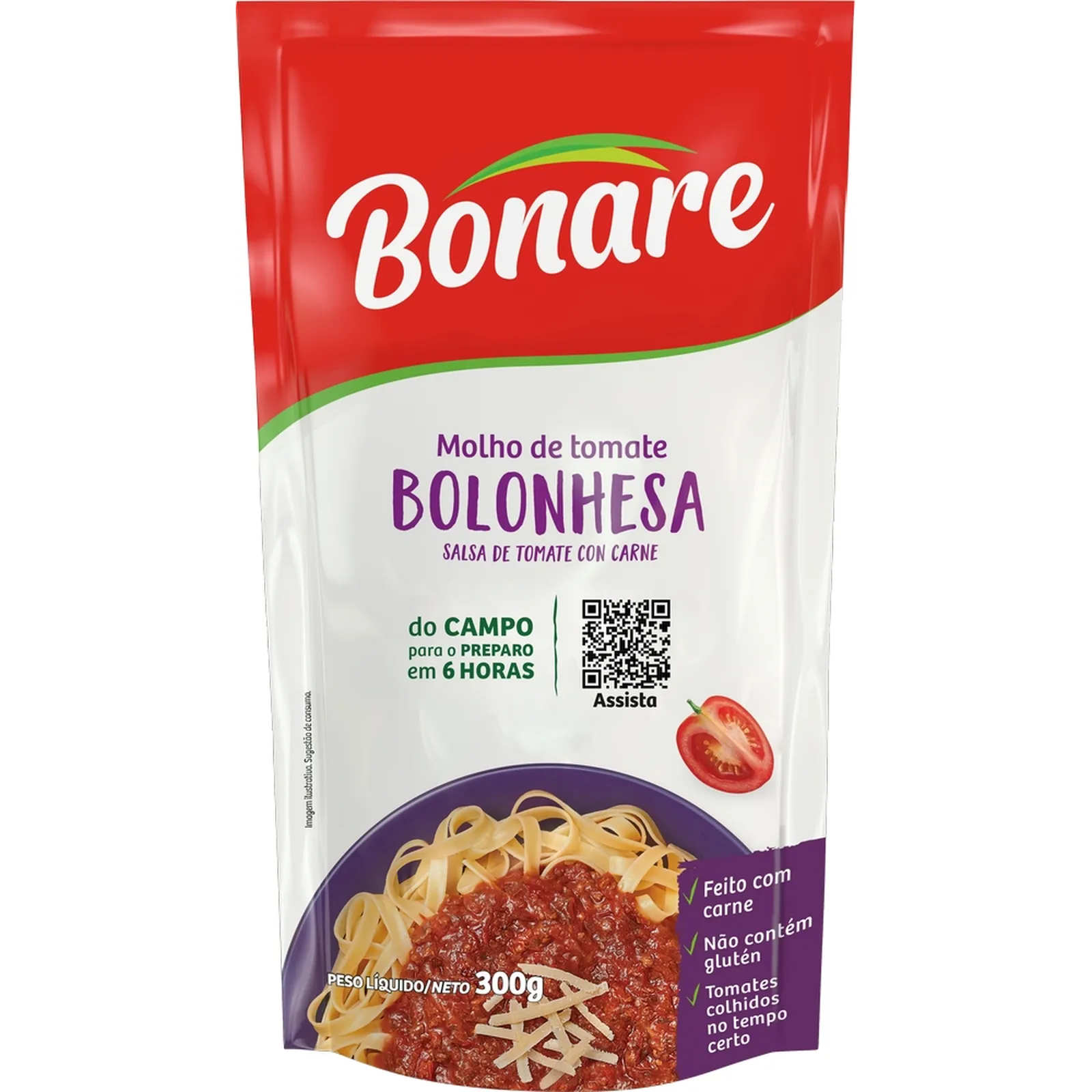 Foto 2 de MOLHO DE TOMATE BOLONHESA BONARE 300G