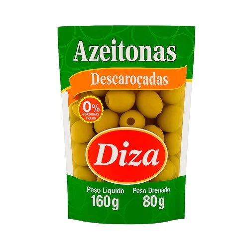 Foto 2 de AZEITONAS VERDES DESCAROÇADAS DIZA 160G