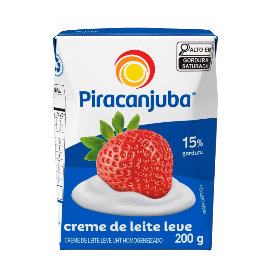 Foto 2 de CREME DE LEITE PIRACANJUBA 200G