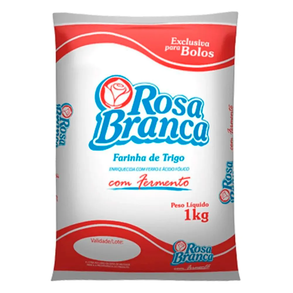 FARINHA DE TRIGO COM FERMENTO ROSA BRANCA 1KG